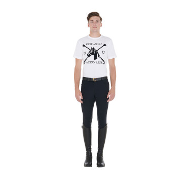Herren-T-Shirt mit schmaler Passform und Reitdruck Equestro Herren-T-Shirt mit schmaler Passform und Reitdruck Equestro