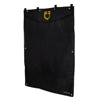 Tenture de box long avec logo brodé Equestro Noir