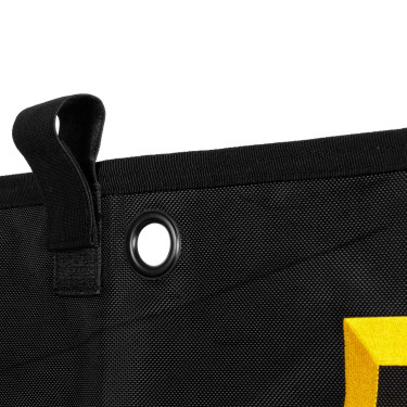 Lange Boxenplane mit gesticktem Equestro-Logo Schwarz