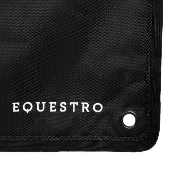 Lange Boxenplane mit gesticktem Equestro-Logo Schwarz