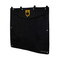 Tenture de box court avec logo brodé Equestro Noir