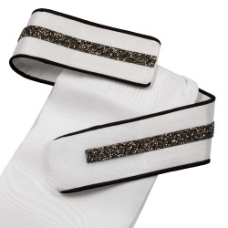 Dressurplastron Impero Equestro Weiß / Schwarz Weiß