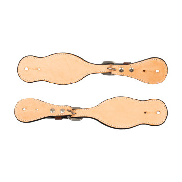 Zweifarbiger Western-Spornriemen Pool's Haselnuss / Natur Braun