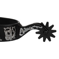 Éperons Metalab pour reining avec motifs de fleurs Pool's Éperons Metalab pour reining avec motifs de fleurs Pool's