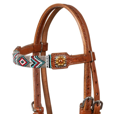 Zaumzeug mit Perlenverzierungen im Navajo-Stil Pool's Zaumzeug mit Perlenverzierungen im Navajo-Stil Pool's