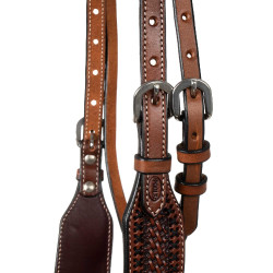 **Westerntrense Futurity mit geflochtenem Stirnband Pool's** Haselnuss **Westerntrense Futurity mit geflochtenem Stirnband Pool's** Haselnuss