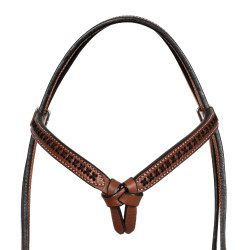 **Westerntrense Futurity mit geflochtenem Stirnband Pool's** Haselnuss **Westerntrense Futurity mit geflochtenem Stirnband Pool's** Haselnuss