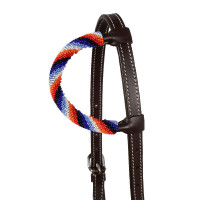 Westliche Trense mit einem Ohr und Perlenstickerei Pool's Braun