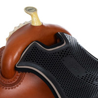 Western-Sitzschutz Pool's Cognac Braun