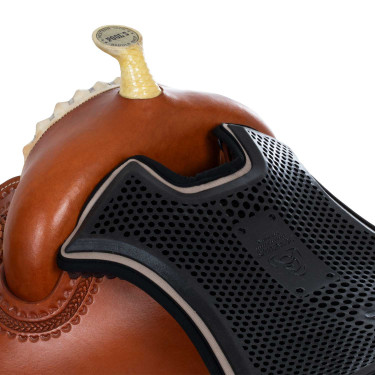 Western-Sitzschutz Pool's Cognac Braun