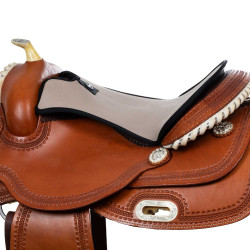 Western-Sitzschutz Pool's Cognac Braun