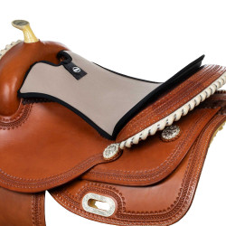 Western-Sitzschutz Pool's Cognac Braun