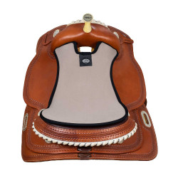 Western-Sitzschutz Pool's Cognac Braun