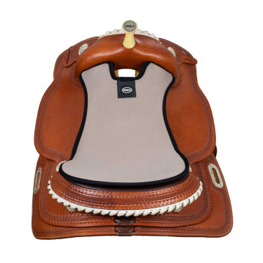 Western-Sitzschutz Pool's Cognac Braun