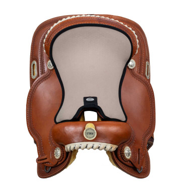 Western-Sitzschutz Pool's Cognac Braun