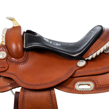 Western-Sitzschutz Pool's Cognac Braun