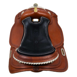 Western-Sitzschutz Pool's Cognac Braun