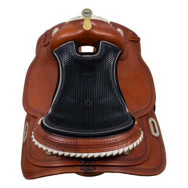 Western-Sitzschutz Pool's Cognac Braun