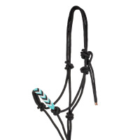 Knotenhalfter mit Verzierungen und Führstrick Pool's Schwarz Knotenhalfter mit Verzierungen und Führstrick Pool's Schwarz