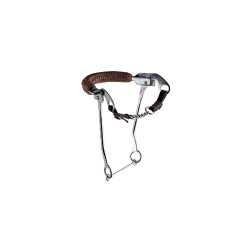 Hackamore aus Edelstahl mit geflochtener Leder-Nasenriemen Pool's