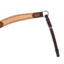 Zweifarbiger Western-Brustgurt Pool's Haselnuss / Natur Braun