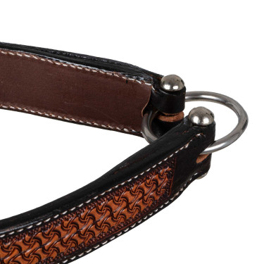 Western-Nasenriemen mit floraler Verzierung Pool's Dunkelbraun
