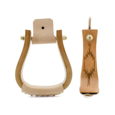 **Western-Steigbügel aus Holz mit Navajo-Design Pool's**
