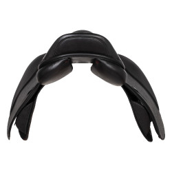 Spring-Springsattel aus Leder Chicago mit auswechselbarem Kopfeisen, inklusive 4 Supreme-Kopfeisen Schwarz Spring-Springsattel aus Leder Chicago mit auswechselbarem Kopfeisen, inklusive 4 Supreme-Kopfeisen Schwarz