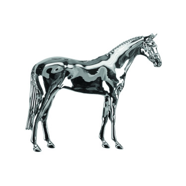 Versilbertes Pferd Modell stehendes Pferd Umbria Equitazione