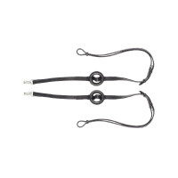 Lederhilfszügel Umbria Equitazione Schwarz