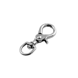 Runder drehbarer Karabinerhaken aus Silber Umbria Equitazione
