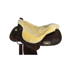 Synthetischer Lammfell-Sattelsitzbezug Westernsattel Umbria Equitazione