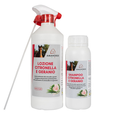 Kit Lotion Zitronengras & Geranie 1L + Shampoo Zitronengras 500ml Umbria Equitazione Kit Lotion Zitronengras & Geranie 1L + Shampoo Zitronengras 500ml Umbria Equitazione