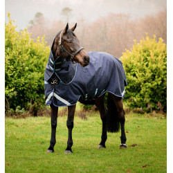 Horseware Rambo Duo Force 100g Decke mit 100g und 300g Linern Marine / Marine / Weiß Marineblau