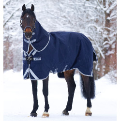 Horseware Rambo Original 200g Decke mit Beinausschnitten Marine / Silber Blau Horseware Rambo Original 200g Decke mit Beinausschnitten Marine / Silber Blau