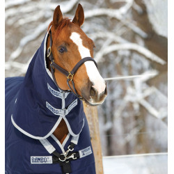 Horseware Rambo Original 200g Decke mit Beinausschnitten Marine / Silber Blau Horseware Rambo Original 200g Decke mit Beinausschnitten Marine / Silber Blau