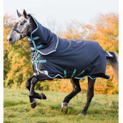 Pferdedecke Horseware Amigo® Bravo 12 Plus 250g 1200D Marine / Aqua Blau