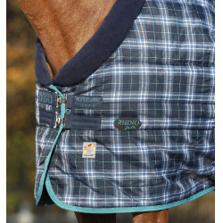 Stalldecke Horseware Rhino Original Vari-Layer 450g Marine kariert / blaugrün Marineblau