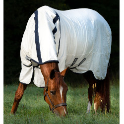 Fliegendecke Rambo Natura Summer 0g mit Halsteil Horseware Weiß / Marineblau Weiß Fliegendecke Rambo Natura Summer 0g mit Halsteil Horseware Weiß / Marineblau Weiß