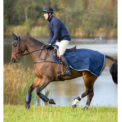 Abschwitzdecke Horseware Rambo Fleece wasserdicht Marine / Beige / Blau Abschwitzdecke Horseware Rambo Fleece wasserdicht Marine / Beige / Blau