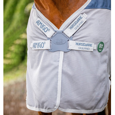 Fliegendecke Horseware Amigo AmECO Combi 0g Blaugrün / Grau