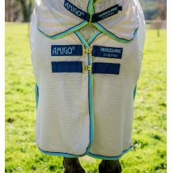 Fliegendecke Horseware Amigo Bug Buster Weiß Kreide / Marine / Dunst Fliegendecke Horseware Amigo Bug Buster Weiß Kreide / Marine / Dunst