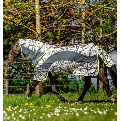 Horseware Fliegendecke Camouflage 3-in-1 Amigo® CamoFly Grau / Limette bedruckt Motive