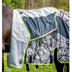 Horseware Fliegendecke Camouflage 3-in-1 Amigo® CamoFly Grau / Limette bedruckt Motive