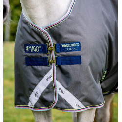 Pferdedecke Horseware Amigo Bravo 12 Original 100g Grau Shadow / Marine / Limette