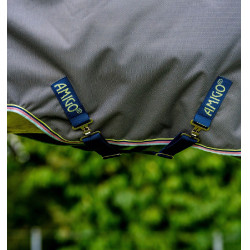 Pferdedecke Horseware Amigo Bravo 12 Original 100g Grau Shadow / Marine / Limette