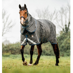 Horseware Rhino HexStop Plus Turnout-Decke 0g Grau / Indigo / Marineblau