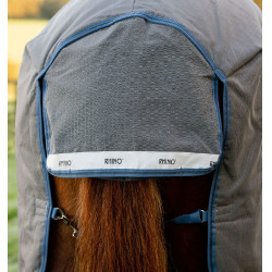 Horseware Rhino HexStop Plus Turnout-Decke 0g Grau / Indigo / Marineblau
