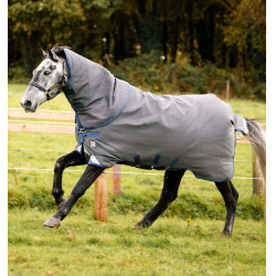 Horseware Rhino HexStop Plus Turnout-Decke 0g Grau / Indigo / Marineblau