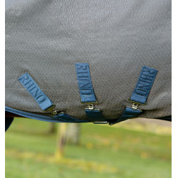 Horseware Rhino HexStop Plus Turnout-Decke 0g Grau / Indigo / Marineblau